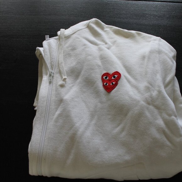 Comme des Garcons white hoodie in Mens Large - Picture 3 of 3